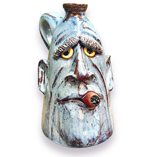 Dal Burtchaell 9.75" Face Jug w/Cigar DP4585